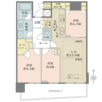 パークタワー晴海の間取図