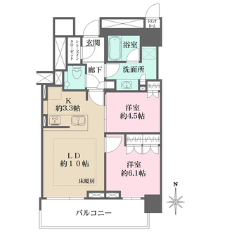 ザ・パークハウス晴海タワーズティアロレジデンスの間取図