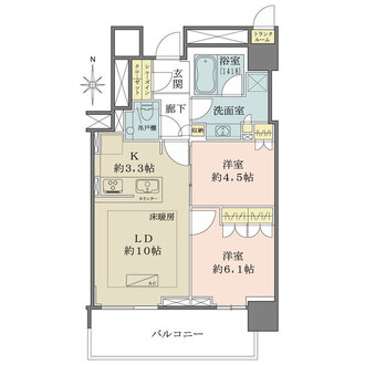 ザ・パークハウス晴海タワーズティアロレジデンスの間取図