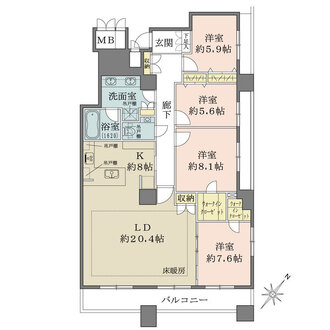 コスモ東京ベイタワーの間取図
