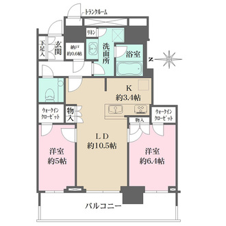 ザ・パークハウス晴海タワーズティアロレジデンスの間取図