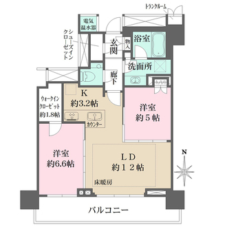 ザ・パークハウス晴海タワーズクロノレジデンスの間取図