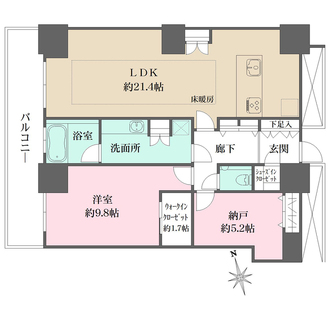 Wコンフォートタワーズ　WESTの間取図
