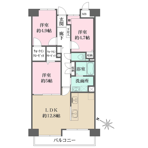 藤和猫屋町ハイタウンの間取図
