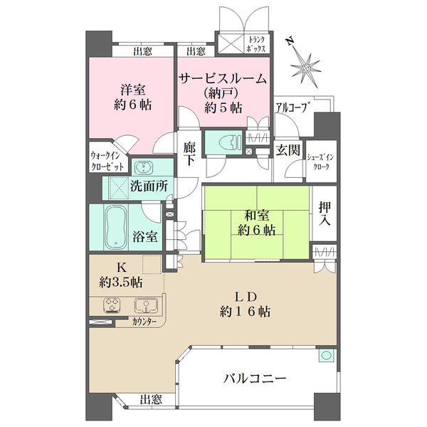 藤和観音ホームズリバーサイドスクエアの間取図