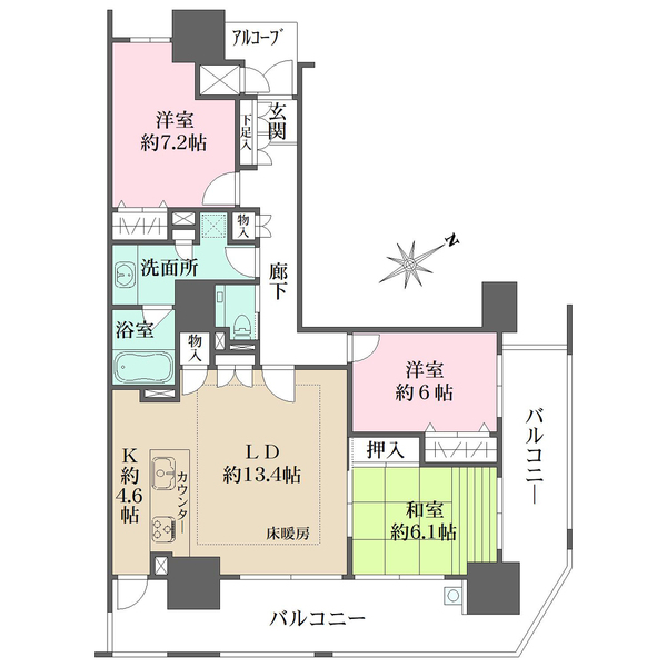 ルミナス舟入本町リバーフロントの間取図