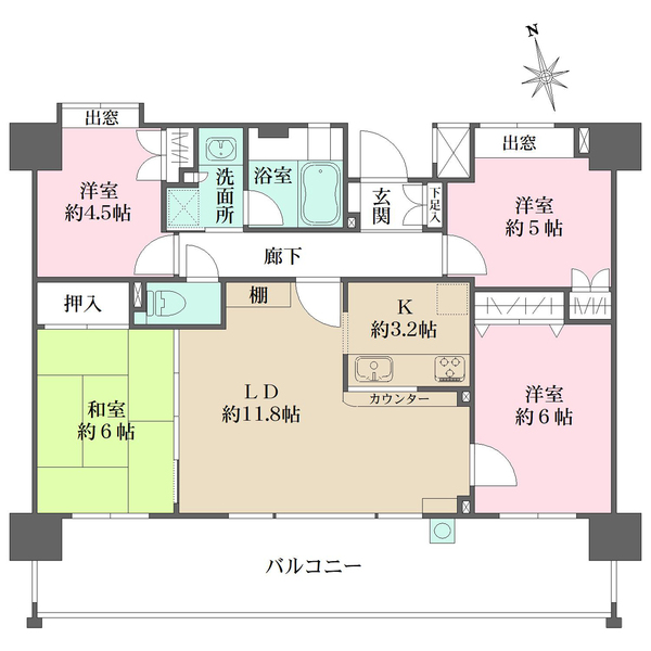 パークハウス長束リバーフロントの間取図