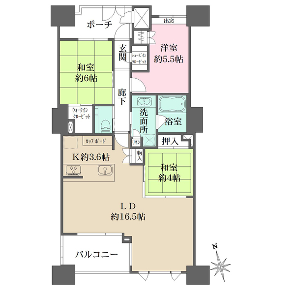 ソシオタワー中町の間取図