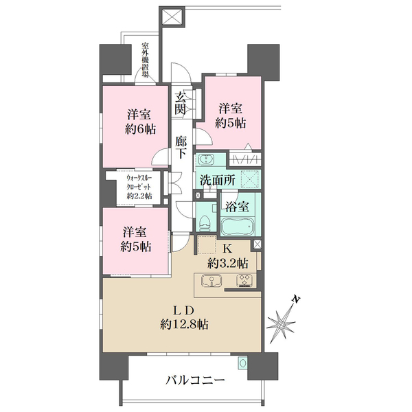 ザ・パークテラス段原の間取図