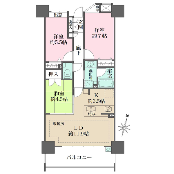 BELISTA新井口駅前の間取図