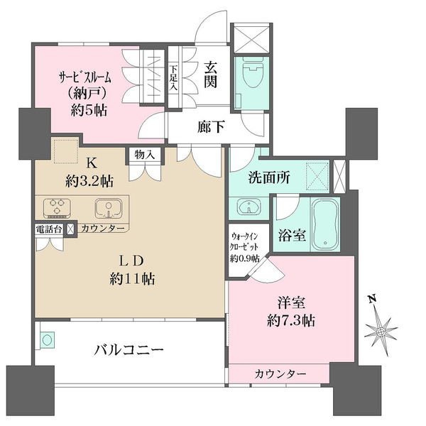 ザ・パークハウス上幟レジデンスの間取図