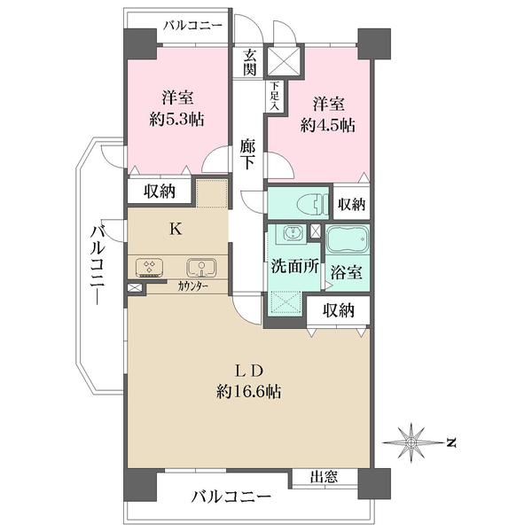 コンツェルトパーク平和大通りの間取図