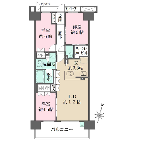 ジェイグランディア府中向洋の間取図