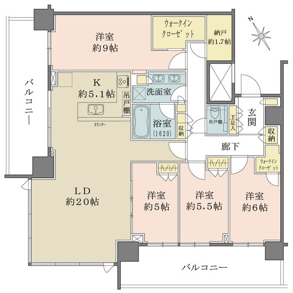 シティタワー広島の間取図