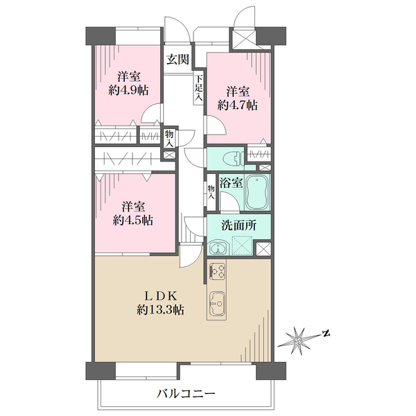 藤和猫屋町ハイタウンの間取図