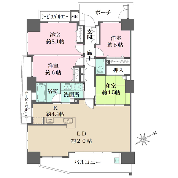ＢＥＬＩＳＴＡ祇園の間取図