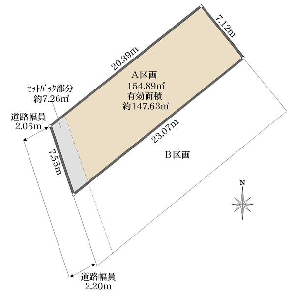 A 区画の間取図