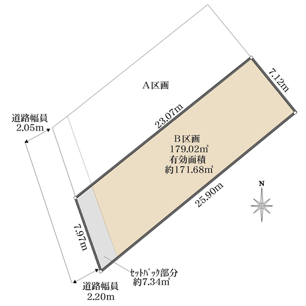 B区画の間取図
