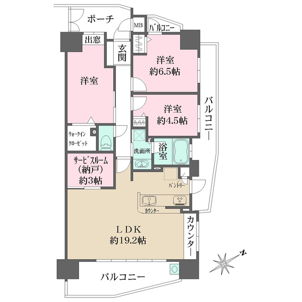 ヴェルディ大芝公園トーレの間取図