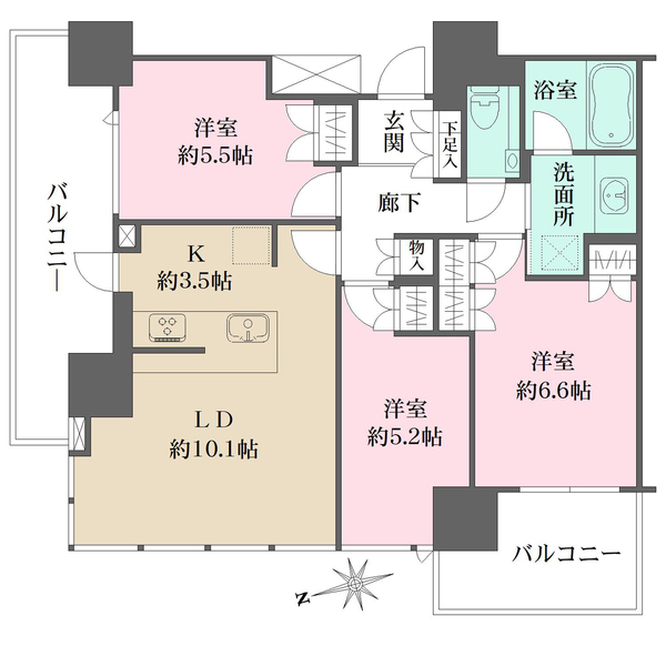 ザ・パークハウス広島タワーの間取図