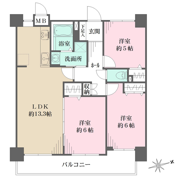 フローレンス海田月見町の間取図