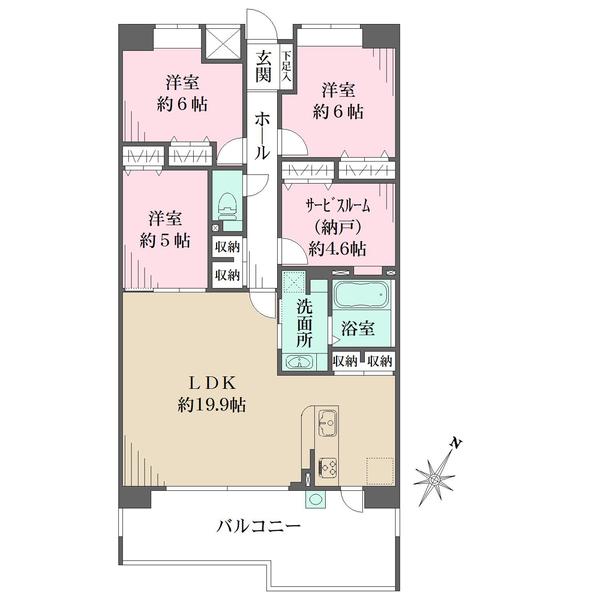ヴェルディ府中ガーデンヒルズの間取図