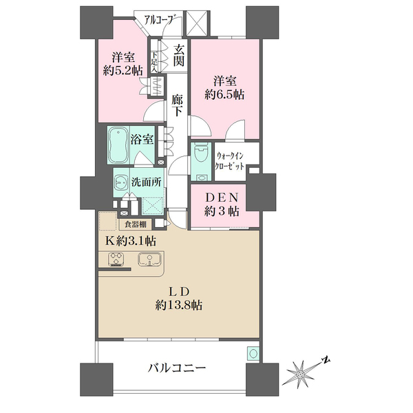 ザ・パークハウス広島駅前通りの間取図