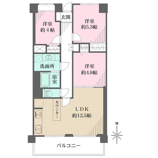鶴見ハイタウンの間取図