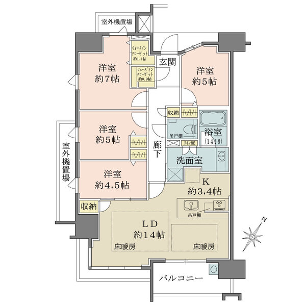 ザ・タワーレジデンス広島富士見町の間取図
