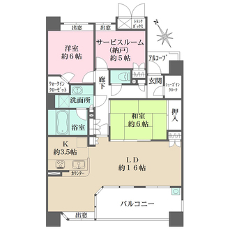 藤和観音ホームズリバーサイドスクエアの間取図