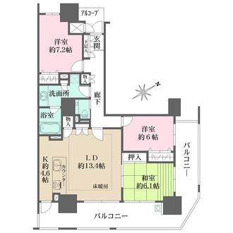 ルミナス舟入本町リバーフロントの間取図