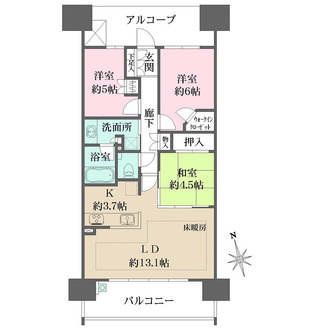 ミッドマークス平和公園の間取図