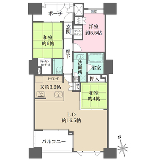 ソシオタワー中町の間取図