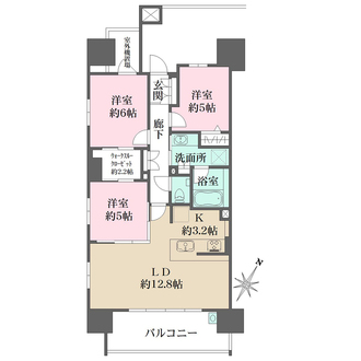 ザ・パークテラス段原の間取図
