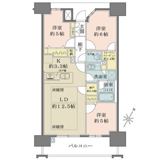 ザ・タワーレジデンス広島富士見町の間取図