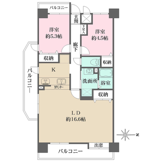 コンツェルトパーク平和大通りの間取図