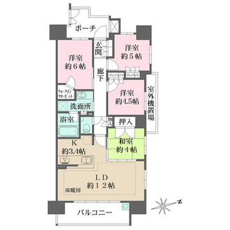 ザ・パークハウス舟入南の間取図