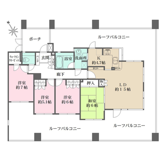 庚午中二丁目パーク・ホームズの間取図