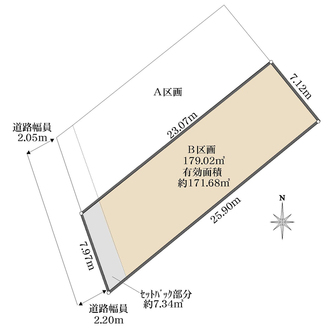 B区画の間取図
