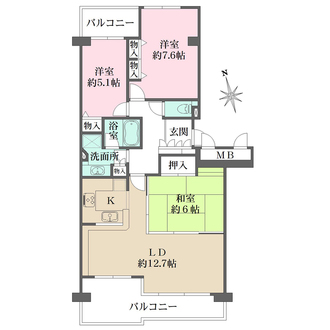井口台南パークハウスの間取図