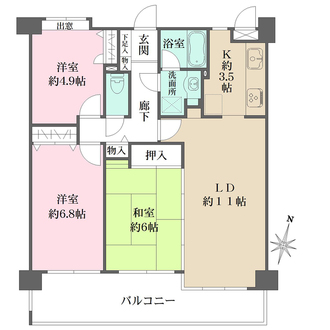 ロイヤルクリスタル井口の間取図