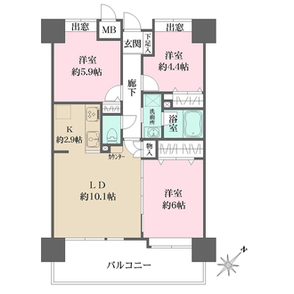 リバーパーク平野町の間取図