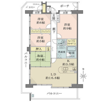 Jcity宇品西ベイタウンの間取図