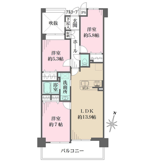 ダイアパレス東海田の間取図