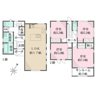 セルリアンステージ海田南幸町の間取図