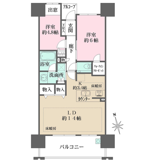 ディアメゾン十日市町の間取図