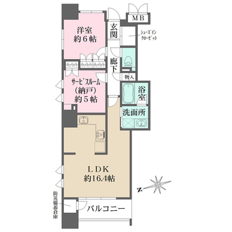 ソシオタワー十日市の間取図
