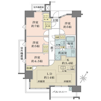 ザ・タワーレジデンス広島富士見町の間取図