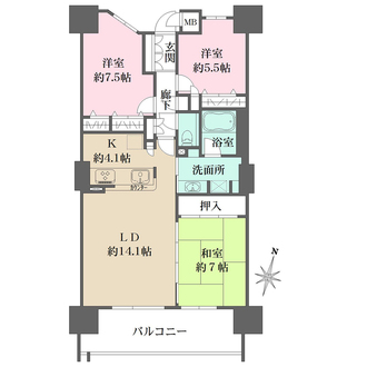 パークハウス井口鈴が台グランドコリーヌの間取図