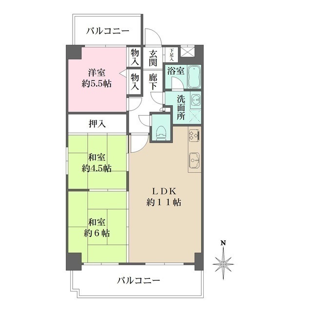 シティホームズ小町の間取図